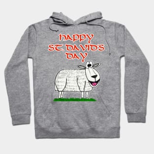 Happy St David's Day Sheep Welsh Wales Funny Hoodie